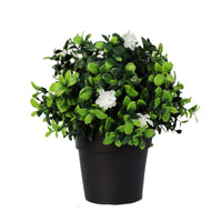 Thumbnail for Small Potted Artificial Flowering Boxwood Plant UV Resistant 20cm