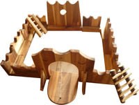 Thumbnail for Wooden jumbo castle building set