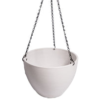 Thumbnail for Hanging Rustic White Plastic Pot with Chain 30cm