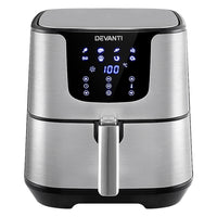 Thumbnail for Devanti Air Fryer 7L LCD Fryers Oil Free Oven Airfryer Kitchen Healthy Cooker