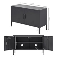 Thumbnail for ArtissIn Buffet Sideboard Locker Metal Storage Cabinet - BASE Charcoal