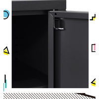 Thumbnail for ArtissIn Buffet Sideboard Locker Metal Storage Cabinet - BASE Charcoal