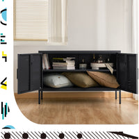 Thumbnail for ArtissIn Buffet Sideboard Locker Metal Storage Cabinet - BASE Charcoal