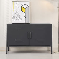 Thumbnail for ArtissIn Buffet Sideboard Locker Metal Storage Cabinet - BASE Charcoal