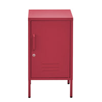 Thumbnail for ArtissIn Metal Locker Storage Shelf Filing Cabinet Cupboard Bedside Table Pink