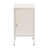 Thumbnail for ArtissIn Metal Locker Storage Shelf Filing Cabinet Cupboard Bedside Table White