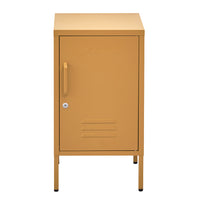 Thumbnail for ArtissIn Metal Locker Storage Shelf Filing Cabinet Cupboard Bedside Table Yellow