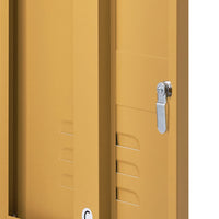 Thumbnail for ArtissIn Metal Locker Storage Shelf Filing Cabinet Cupboard Bedside Table Yellow