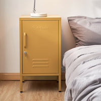 Thumbnail for ArtissIn Metal Locker Storage Shelf Filing Cabinet Cupboard Bedside Table Yellow