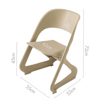 Thumbnail for ArtissIn Set of 4 Dining Chairs Office Cafe Lounge Seat Stackable Plastic Leisure Chairs Beige