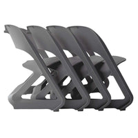 Thumbnail for ArtissIn Set of 4 Dining Chairs Office Cafe Lounge Seat Stackable Plastic Leisure Chairs Grey