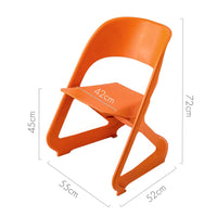 Thumbnail for ArtissIn Set of 4 Dining Chairs Office Cafe Lounge Seat Stackable Plastic Leisure Chairs Orange