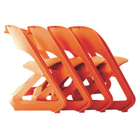 Thumbnail for ArtissIn Set of 4 Dining Chairs Office Cafe Lounge Seat Stackable Plastic Leisure Chairs Orange