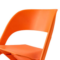 Thumbnail for ArtissIn Set of 4 Dining Chairs Office Cafe Lounge Seat Stackable Plastic Leisure Chairs Orange