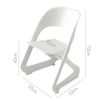 Thumbnail for ArtissIn Set of 4 Dining Chairs Office Cafe Lounge Seat Stackable Plastic Leisure Chairs White