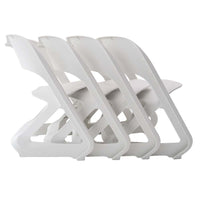 Thumbnail for ArtissIn Set of 4 Dining Chairs Office Cafe Lounge Seat Stackable Plastic Leisure Chairs White