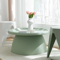 Thumbnail for ArtissIn Coffee Table Mushroom Nordic Round Large Side Table 70CM Green