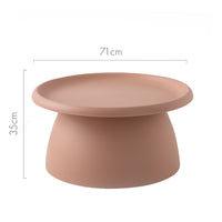 Thumbnail for ArtissIn Coffee Table Mushroom Nordic Round Large Side Table 70CM Pink