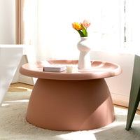 Thumbnail for ArtissIn Coffee Table Mushroom Nordic Round Large Side Table 70CM Pink