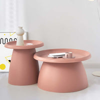 Thumbnail for ArtissIn Coffee Table Mushroom Nordic Round Large Side Table 70CM Pink