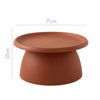 Thumbnail for ArtissIn Coffee Table Mushroom Nordic Round Large Side Table 70CM Pink