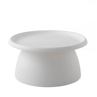 Thumbnail for ArtissIn Coffee Table Mushroom Nordic Round Large Side Table 70CM White