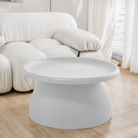 Thumbnail for ArtissIn Coffee Table Mushroom Nordic Round Large Side Table 70CM White