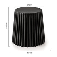 Thumbnail for ArtissIn Set of 2 Cupcake Stool Plastic Stacking Bar Stools Dining Chairs Kitchen Black