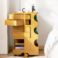 Thumbnail for ArtissIn Bedside Table Side Tables Nightstand Organizer Replica Boby Trolley 5Tier Yellow