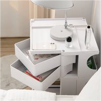 Thumbnail for ArtissIn Bedside Table Side Tables Nightstand Organizer Replica Boby Trolley 3Tier White