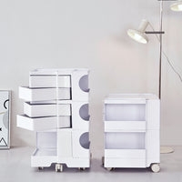 Thumbnail for ArtissIn Bedside Table Side Tables Nightstand Organizer Replica Boby Trolley 3Tier White