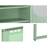 Thumbnail for ArtissIn Buffet Sideboard Metal Cabinet - ELLA Green