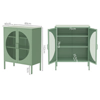 Thumbnail for ArtissIn Buffet Sideboard Metal Cabinet - ELSA Green