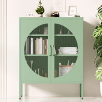 Thumbnail for ArtissIn Buffet Sideboard Metal Cabinet - ELSA Green