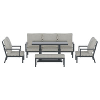 Thumbnail for Gardeon Outdoor Sofa 7-Seater Lounge Set Garden Patio Aluminium Bench w/Cushions