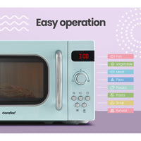 Thumbnail for Comfee 20L Microwave Oven 800W Countertop Kitchen 8 Cooking Settings Green