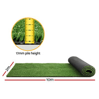 Thumbnail for Primeturf Artificial Grass 17mm 2mx10m 20sqm Synthetic Fake Turf Plants Plastic Lawn Olive