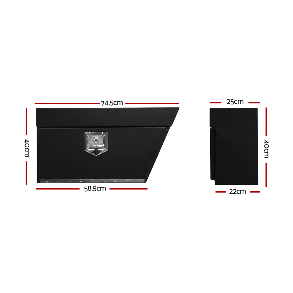 Giantz Ute Tool Box Right UnderTray Toolbox Under Tray Aluminium Underbody