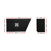 Thumbnail for Giantz Ute Tool Box Right UnderTray Toolbox Under Tray Aluminium Underbody