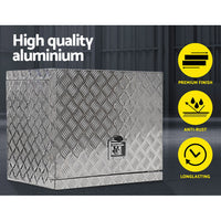 Thumbnail for Giantz 75x50x55cm Aluminium Tool box Generator Toolbox Truck Ute Trailer Canopy