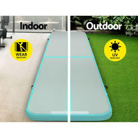 Thumbnail for Everfit GoFun 5X1M Inflatable Air Track Mat Tumbling Floor Home Gymnastics Green