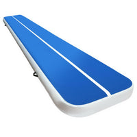 Thumbnail for 5m x 1m Inflatable Air Track Mat 20cm Thick Gymnastic Tumbling Blue And White