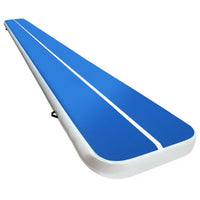 Thumbnail for 6m x 1m Inflatable Air Track Mat 20cm Thick Gymnastic Tumbling Blue And White