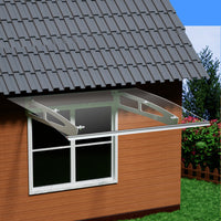 Thumbnail for Instahut Window Door Awning Canopy Aluminum Frame Outdoor Patio Sun Shield 1x1m