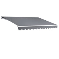 Thumbnail for Instahut Retractable Folding Arm Awning Outdoor Sun Shade 4x3M Canopy PearlGrey