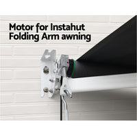 Thumbnail for Instahut 230V Replacement Motor w/ remote 40NM Folding Arm Awning Outdoor Blind