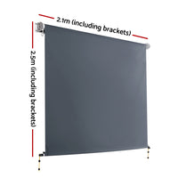 Thumbnail for Instahut Outdoor Roller Blinds Roll Down Shade Retractable Window 2.1X2.5M