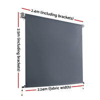 Thumbnail for Instahut Outdoor Blind Privacy Screen Roll Down Awning Canopy Window 2.4X2.5M