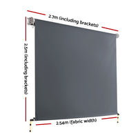 Thumbnail for Instahut Outdoor Blind Window Roll Down Awning Canopy Privacy Screen 2.7X2.5M