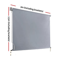 Thumbnail for Instahut Outdoor Blind Window Privacy Screen Roll Down Awning Canopy 3.0X2.5M